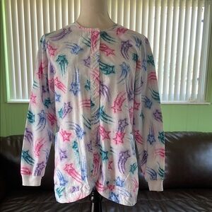 Vtg Apples for Life nurse coat